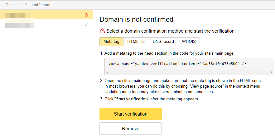 4 cách xác thực domain khi đăng ký email tên miền miễn phí Yandex