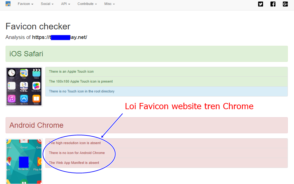 Lỗi hiển thị Favicon trên Chrome